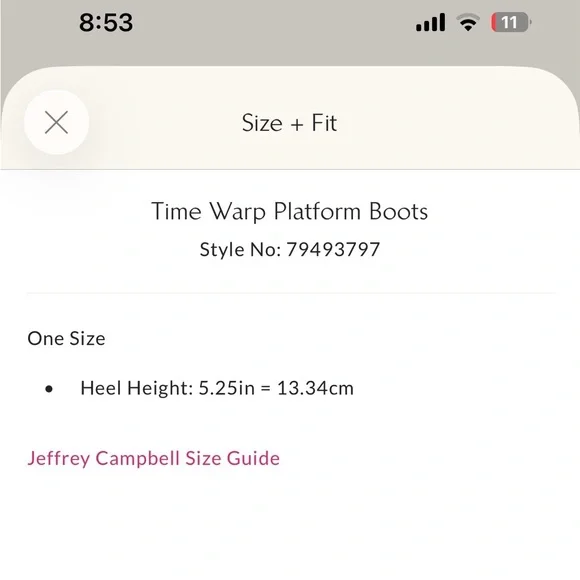 Jeffery Campbell timewarp boot 7 , EUC - Picture 4 of 10